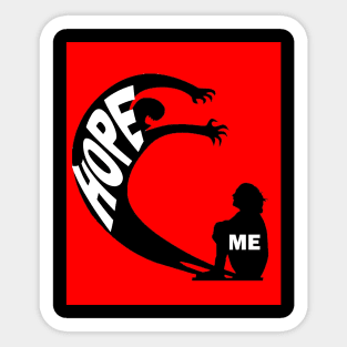 me vs hope Sticker